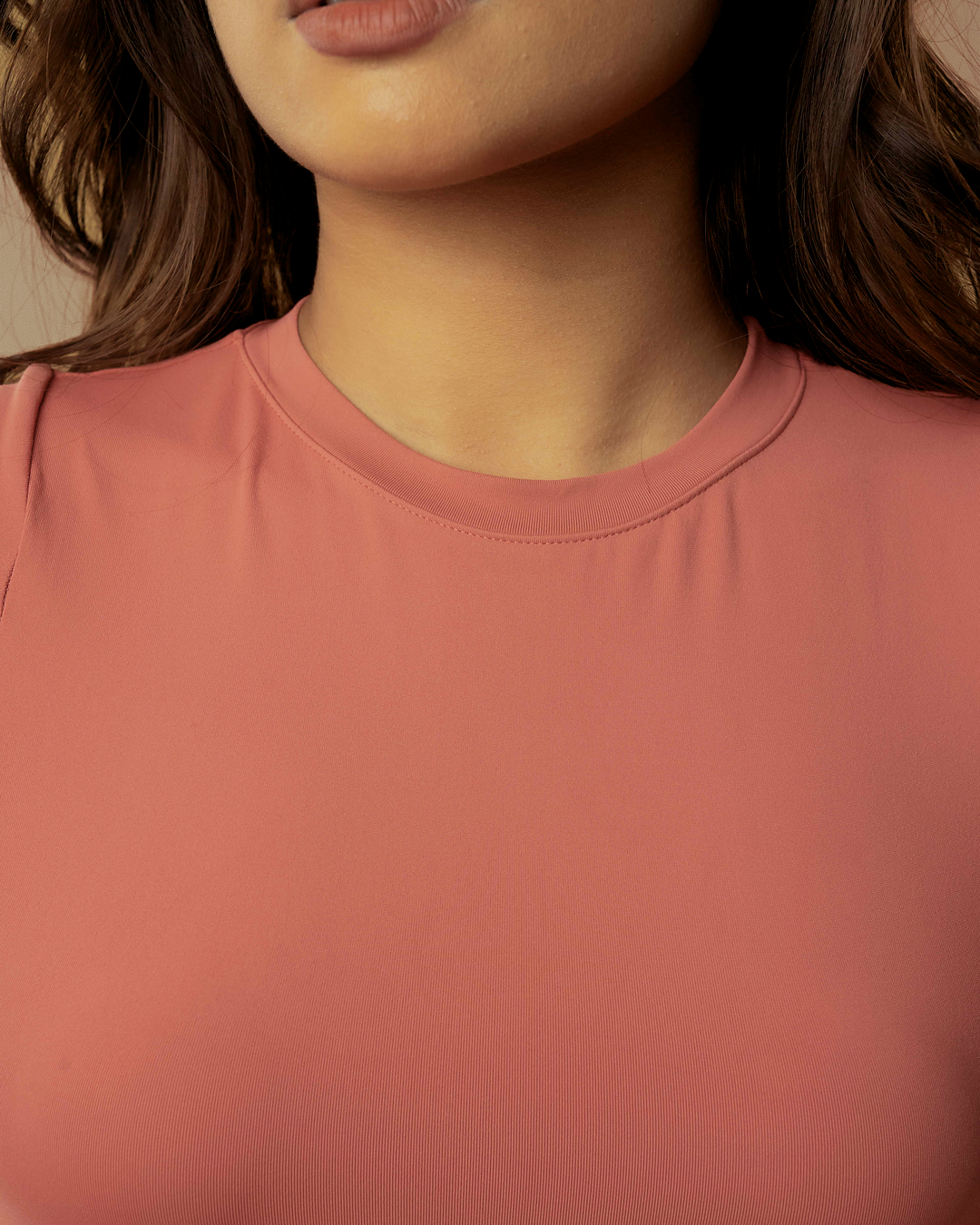 Short Sleeve Waist and Abdomen Shaping Body Konturing Suit - Blush