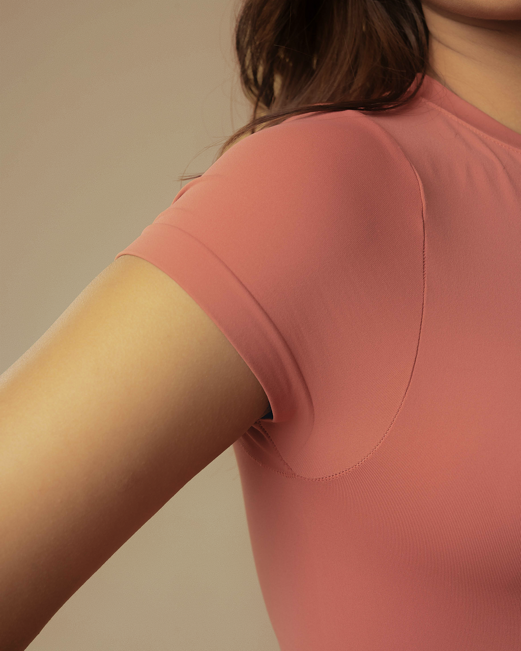 Short Sleeve Waist and Abdomen Shaping Body Konturing Suit - Blush