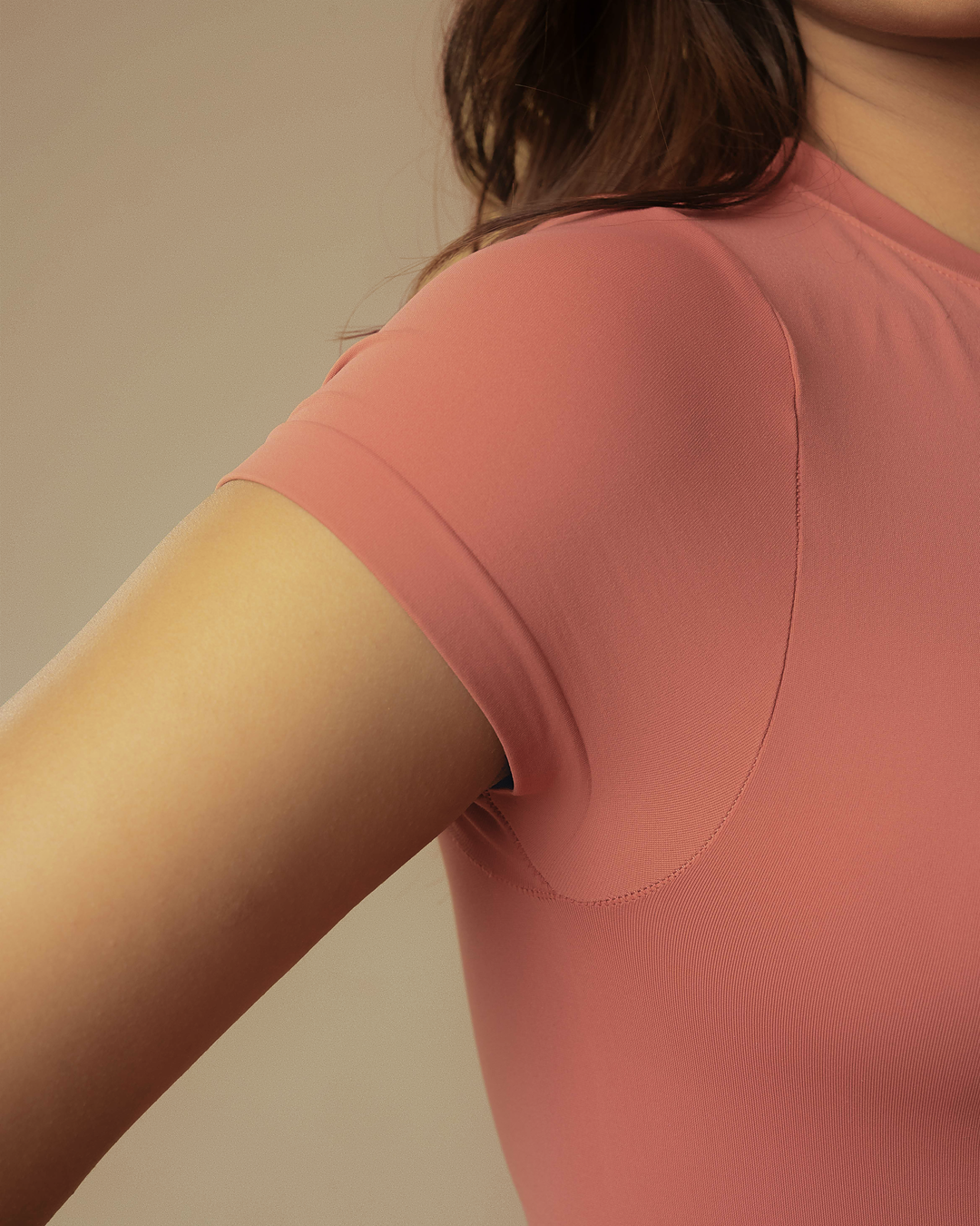 Short Sleeve Waist and Abdomen Shaping Body Konturing Suit - Blush