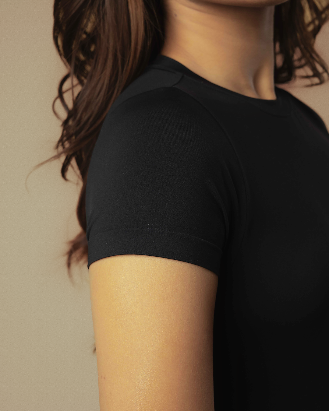 Short Sleeve Waist and Abdomen Shaping Body Konturing Suit - Dark