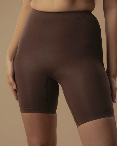 Everyday High Waist Seamless Sculpt Butt Lifter - Dark Brown